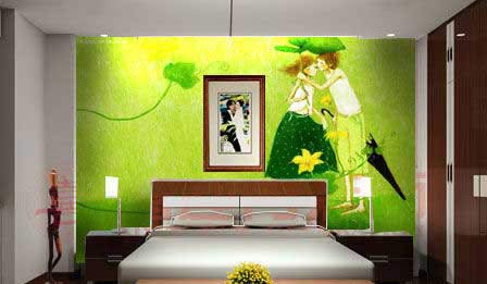 Giấy dán tường cho phòng ngủ mùa hè